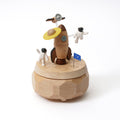 Wooderful Life wooden music box - rocket and astronauts (To Leave Again, Nocturne)
